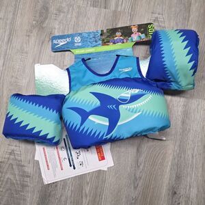Dive Into Summer Fun! Speedo Blue Shark Kids' Life Jacket - USCG Approved